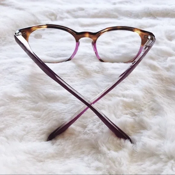 Lexi Purple & Brown Round Rim Reader Glasses - Picture 5 of 11